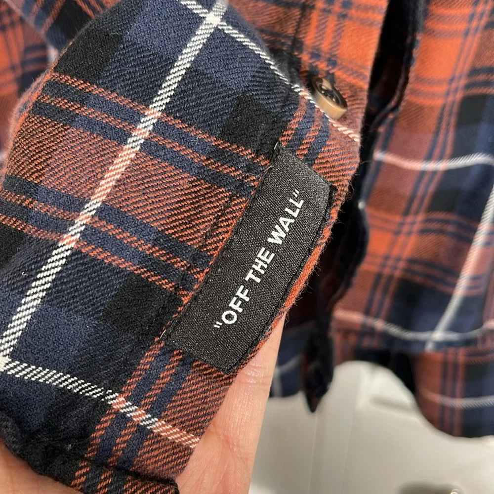 VANS Sycamore Flannel Long Sleeve Shirt, Dress Blue Sequoia, Size Large, Stylish - Picture 5 of 15